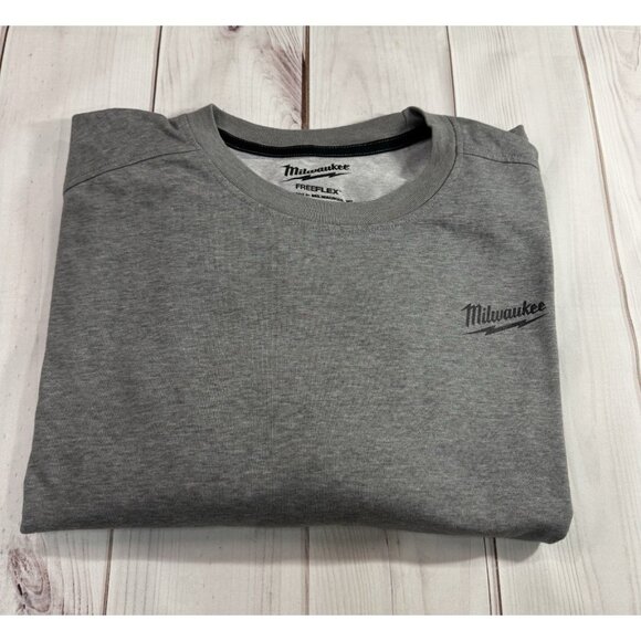 Milwaukee XL T Shirt Short Sleeve Fireflex Cotton Grey Polyester/Cotton Blend - Picture 2 of 11